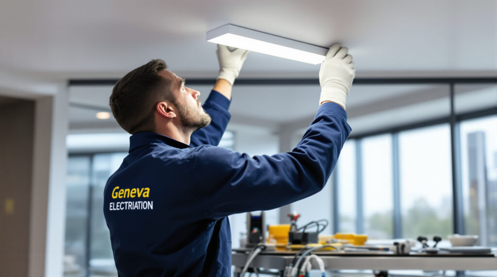 découvrez nos services d'électricien spécialisés en installation d'éclairage led à genève. profitez de tarifs compétitifs et des nombreux avantages d'une solution d'éclairage économique et écologique.