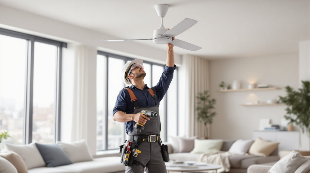 découvrez nos services d'installation de ventilateurs de plafond à genève, avec des tarifs compétitifs et des conseils d'experts pour un confort optimal chez vous.